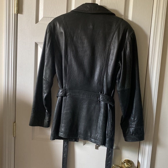 Kenneth Cole Vintage leather black jacket Womens size small - Picture 11 of 15